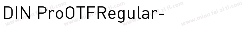 DIN ProOTFRegular字体转换
